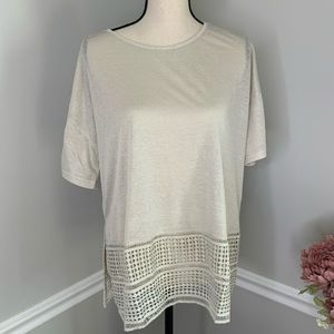 NWT LUMIERE Short sleeve knit  blouse